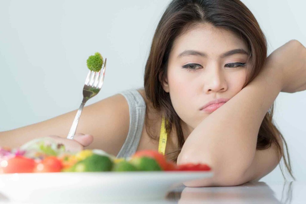 Eating Disorders are issues related to distressing thoughts and behavior around body weight or shape, leading to unhealthy eating habits or obsession with food.